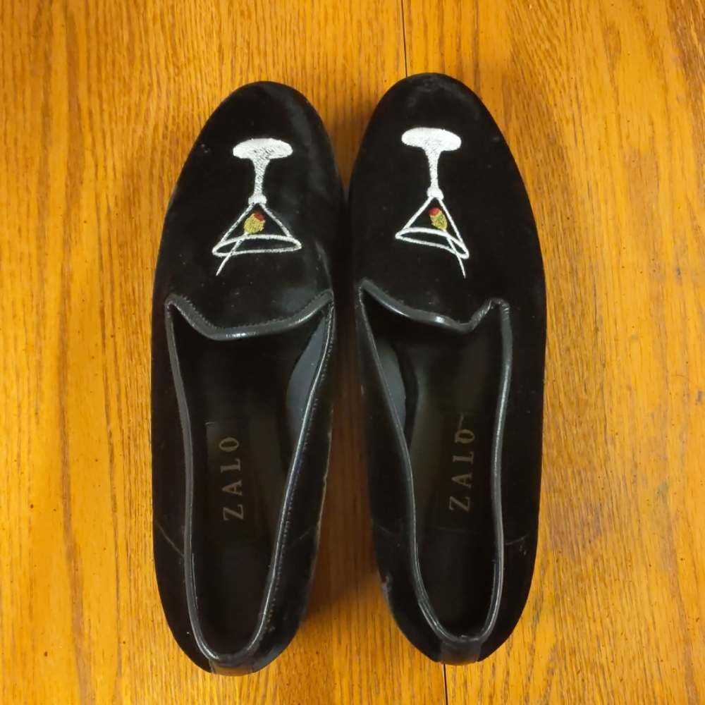 Zalo Black Velvet loafers
